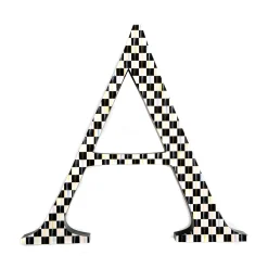 New MacKenzie-Childs Courtly Check Letter - A