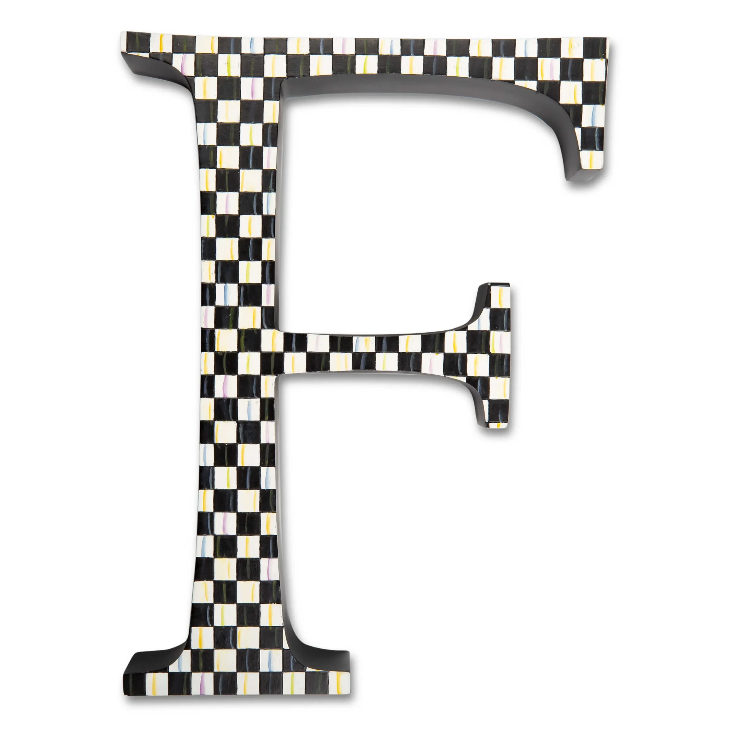 New MacKenzie-Childs Courtly Check Letter - F
