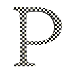 MacKenzie-Childs Courtly Check Letter - P