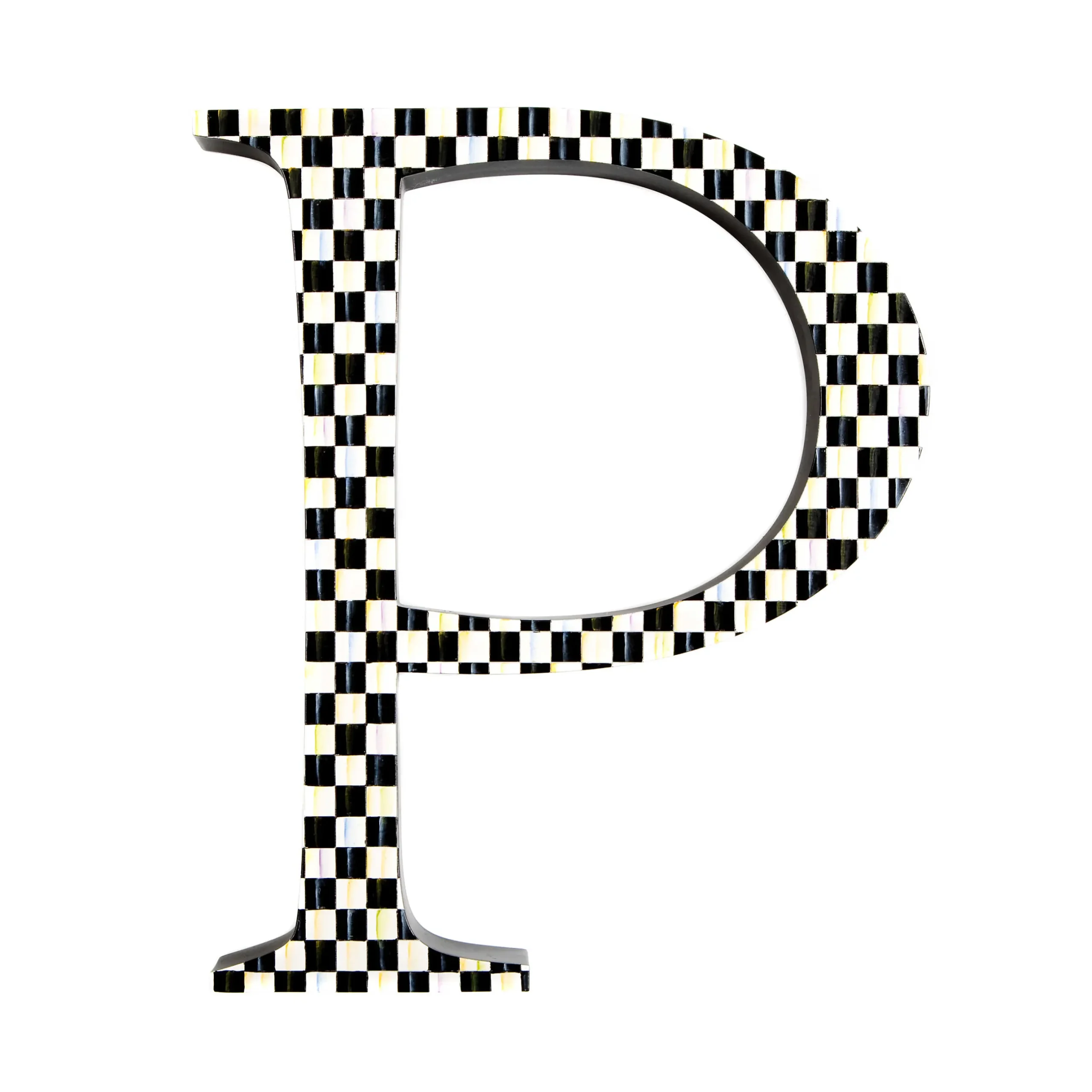 MacKenzie-Childs Courtly Check Letter - P