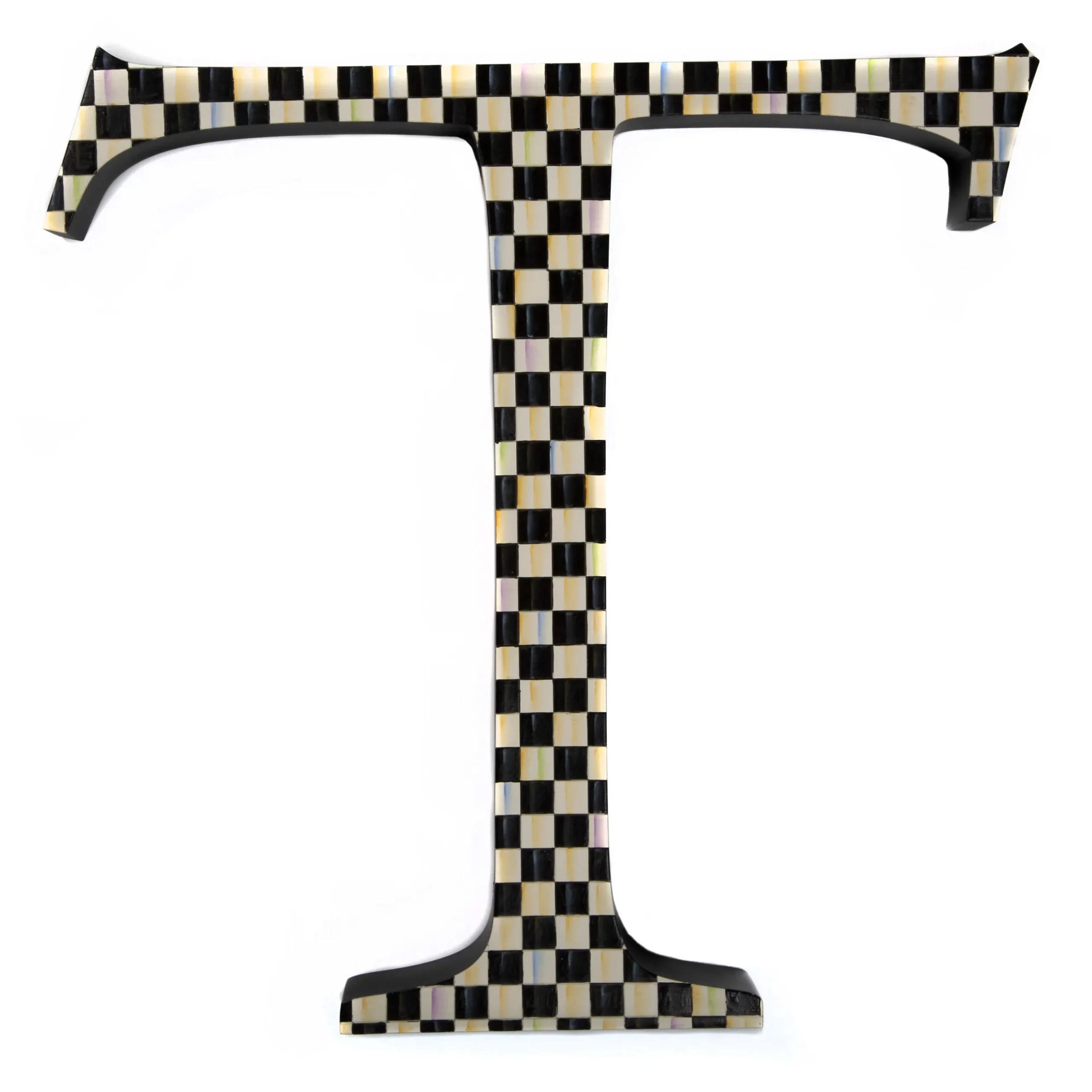 Hot MacKenzie-Childs Courtly Check Letter - T
