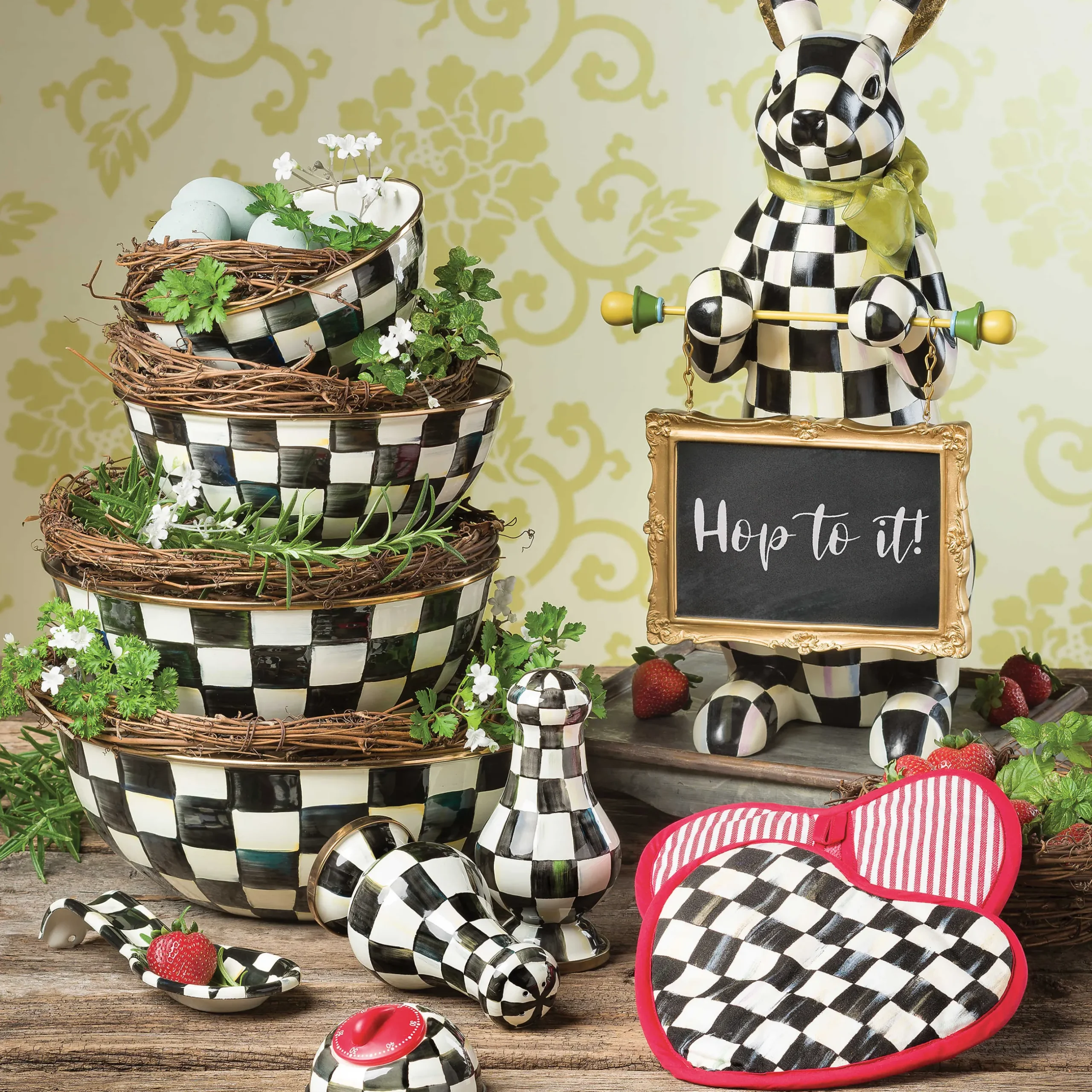 Discount MacKenzie-Childs Courtly Check Menu Rabbit