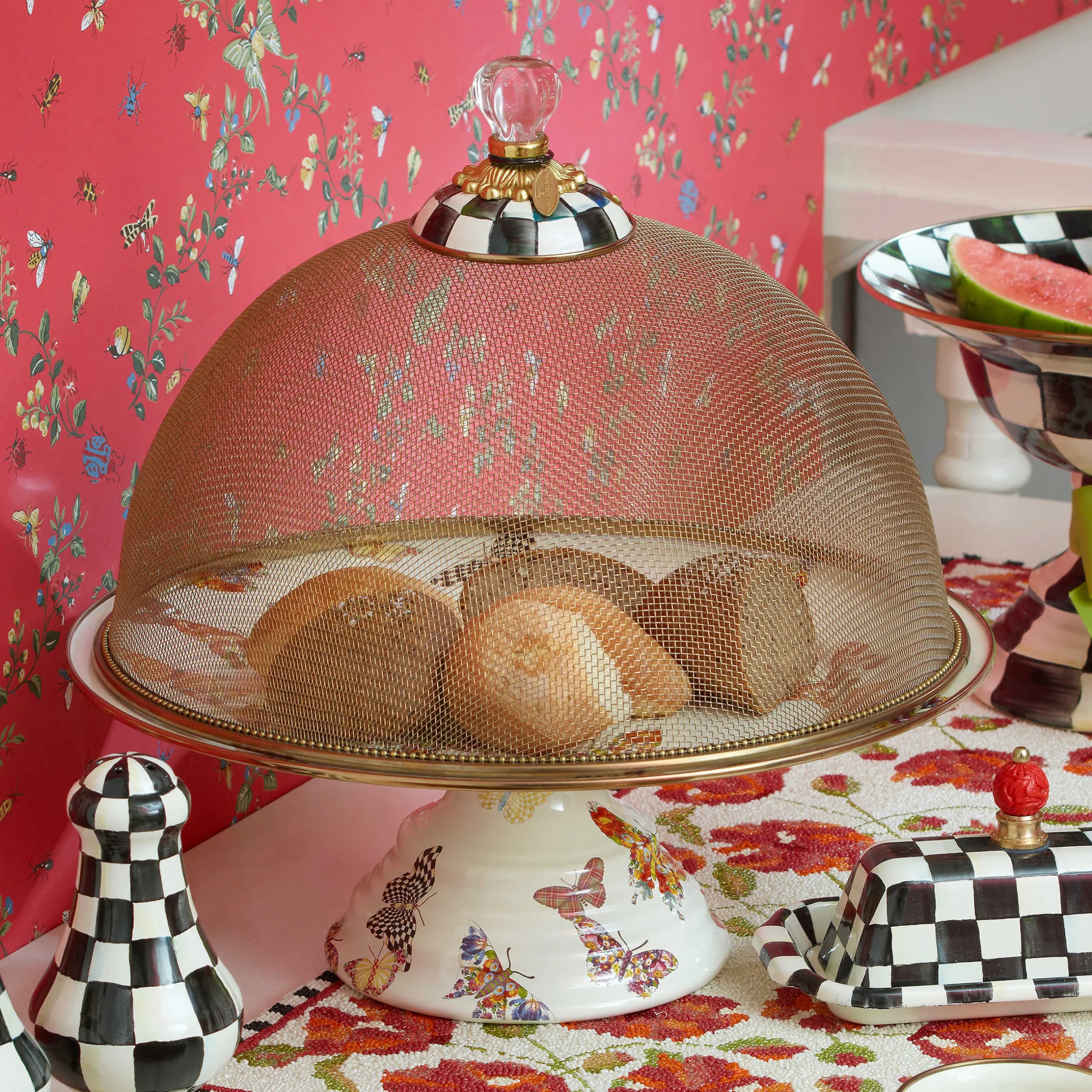Best MacKenzie-Childs Courtly Check Mesh Dome - Large