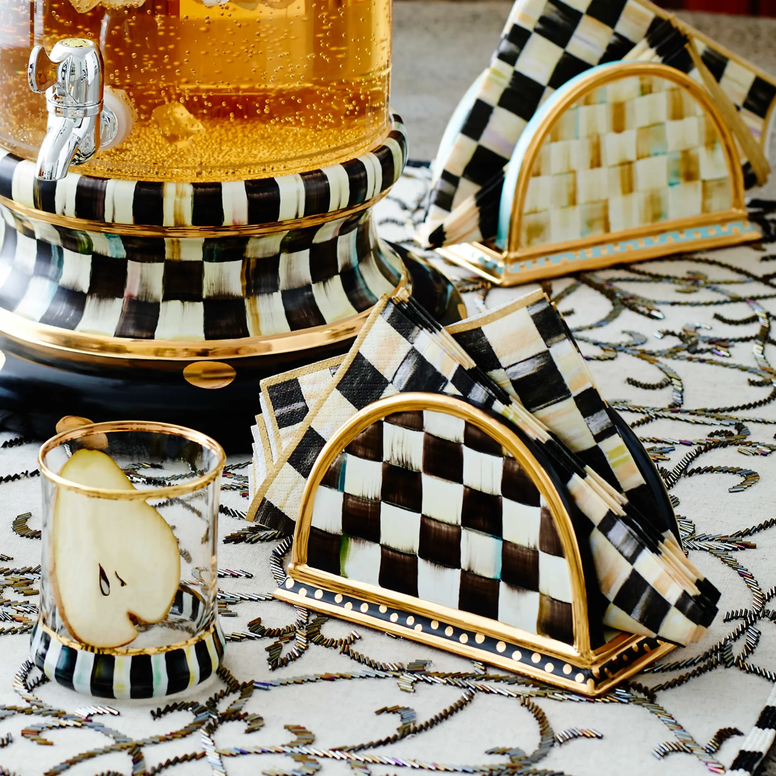 Hot MacKenzie-Childs Courtly Check Napkin Holder