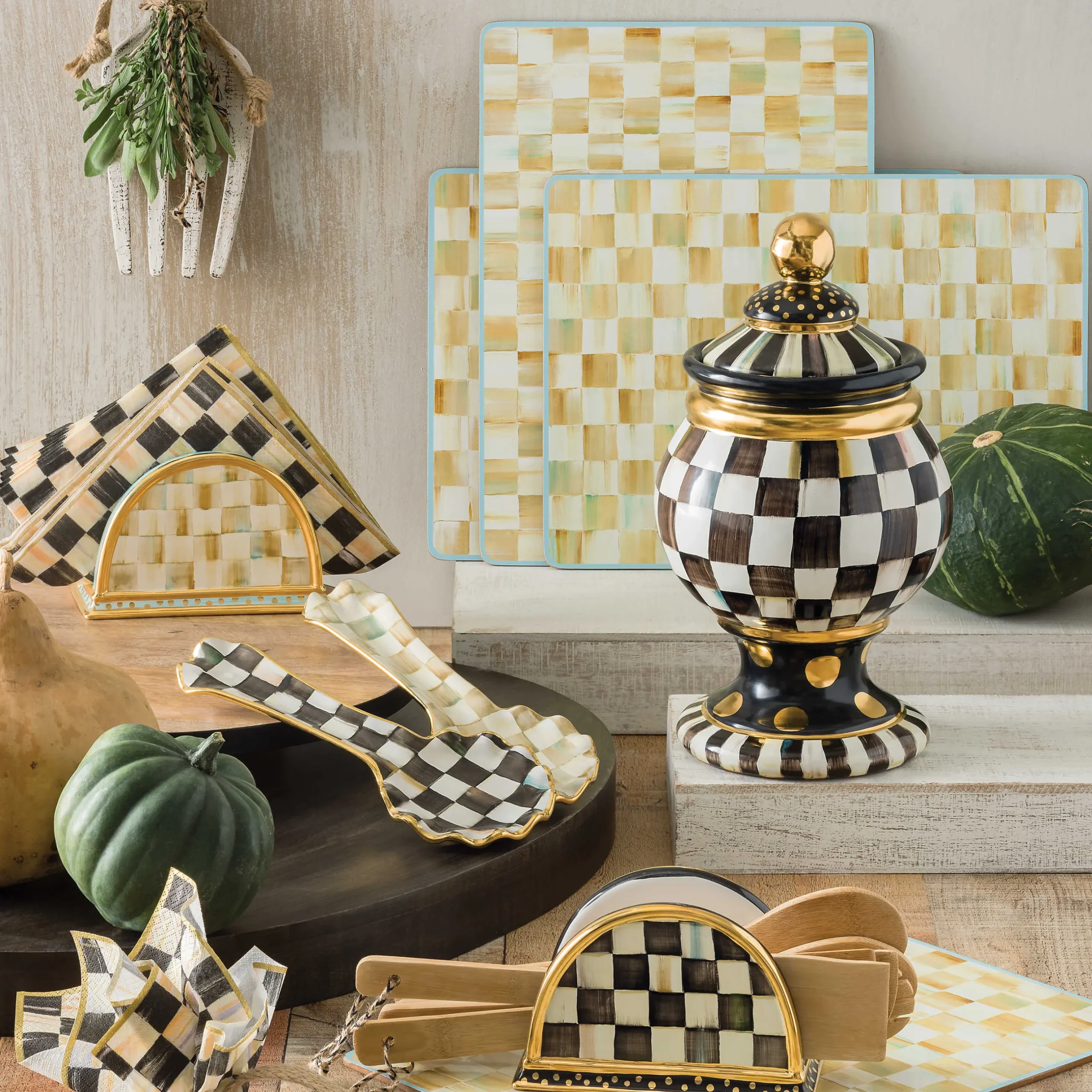 Hot MacKenzie-Childs Courtly Check Napkin Holder