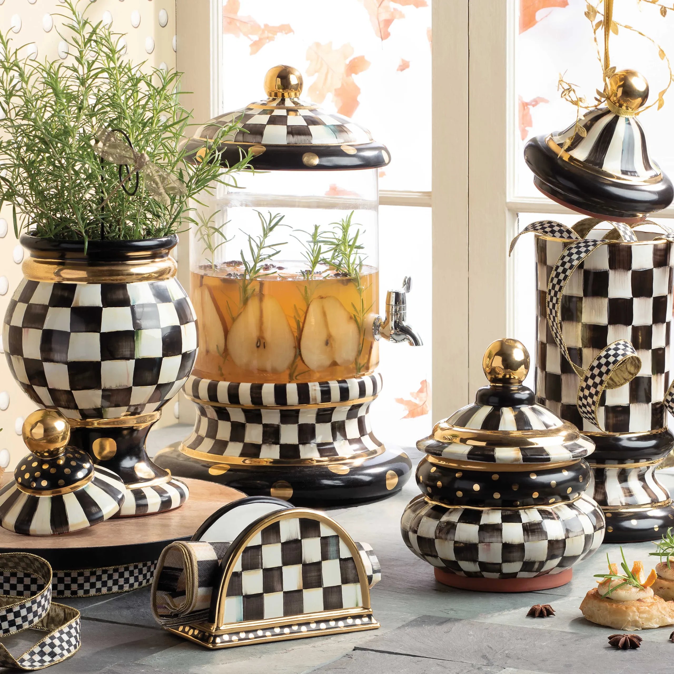 Hot MacKenzie-Childs Courtly Check Napkin Holder