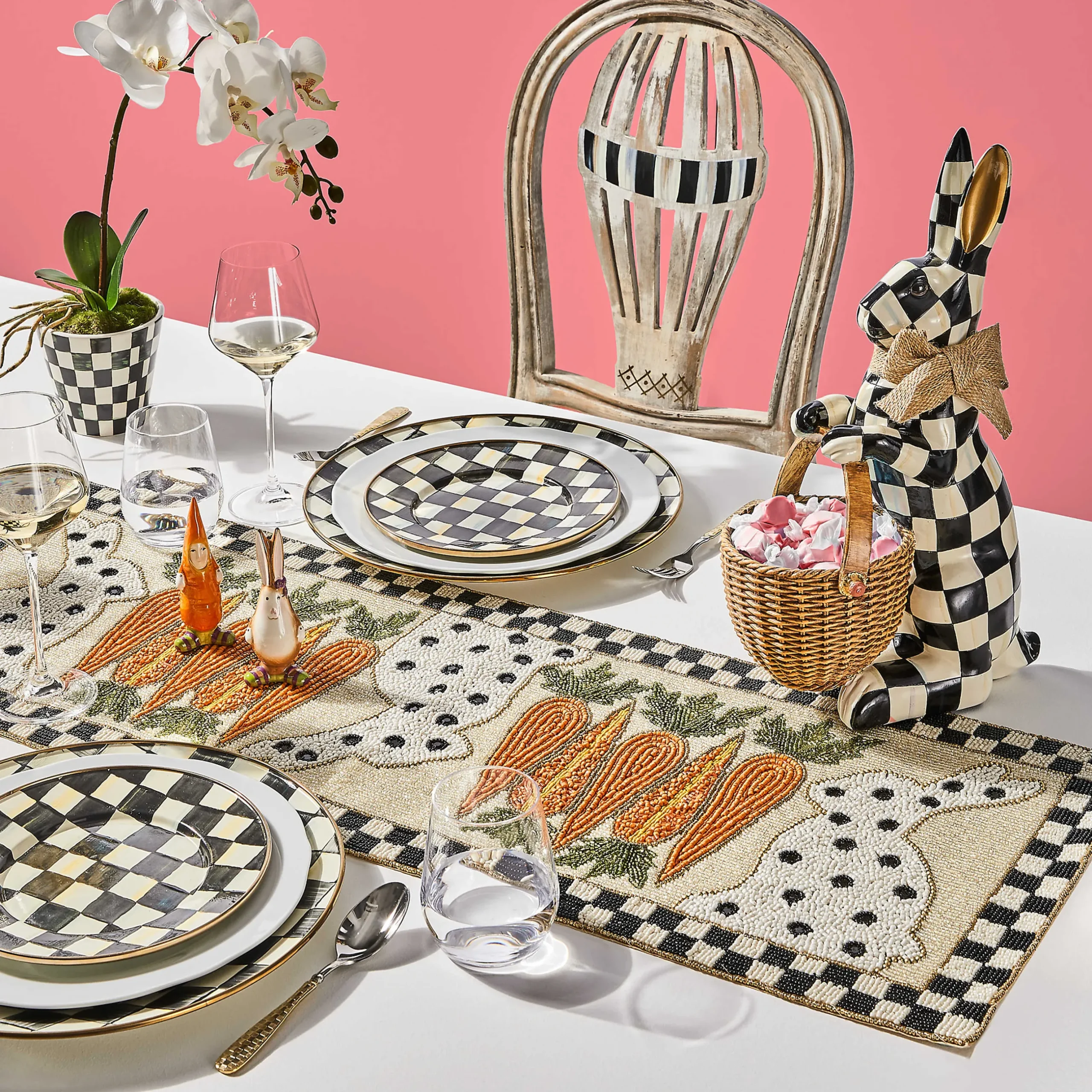 Sale MacKenzie-Childs Courtly Check Orchid Drop In