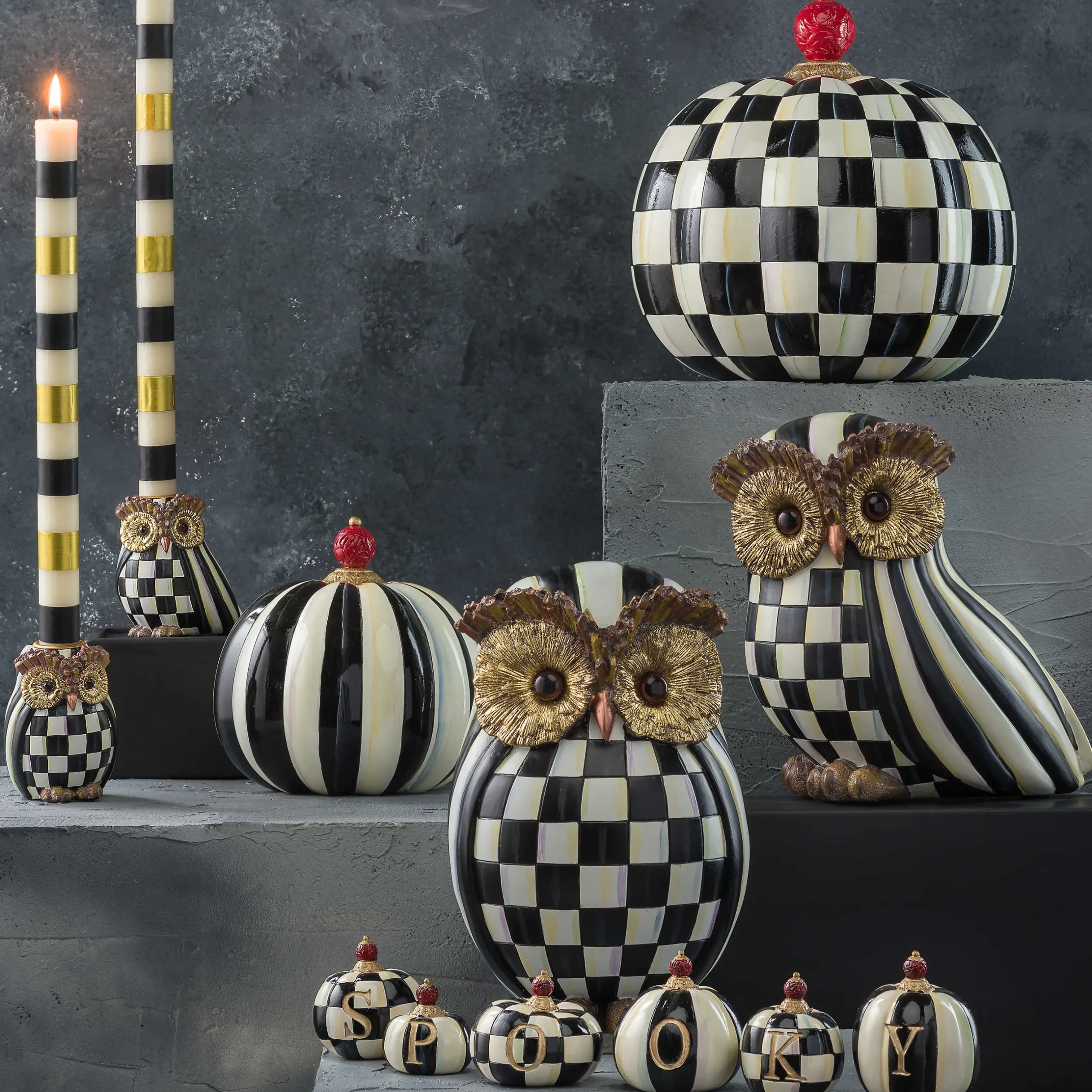 MacKenzie-Childs Courtly Check Owl