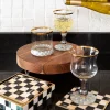 Best MacKenzie-Childs Courtly Check Paper Napkins - Cocktail - Gold
