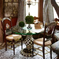 Outlet MacKenzie-Childs Courtly Check Pedestal Table Base