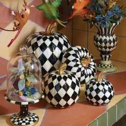 MacKenzie-Childs Courtly Check Pedestal With Cloche