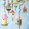 Hot MacKenzie-Childs Courtly Check Pendant Bird Feeder