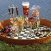 Sale MacKenzie-Childs Courtly Check Rattan & Enamel Party Tray