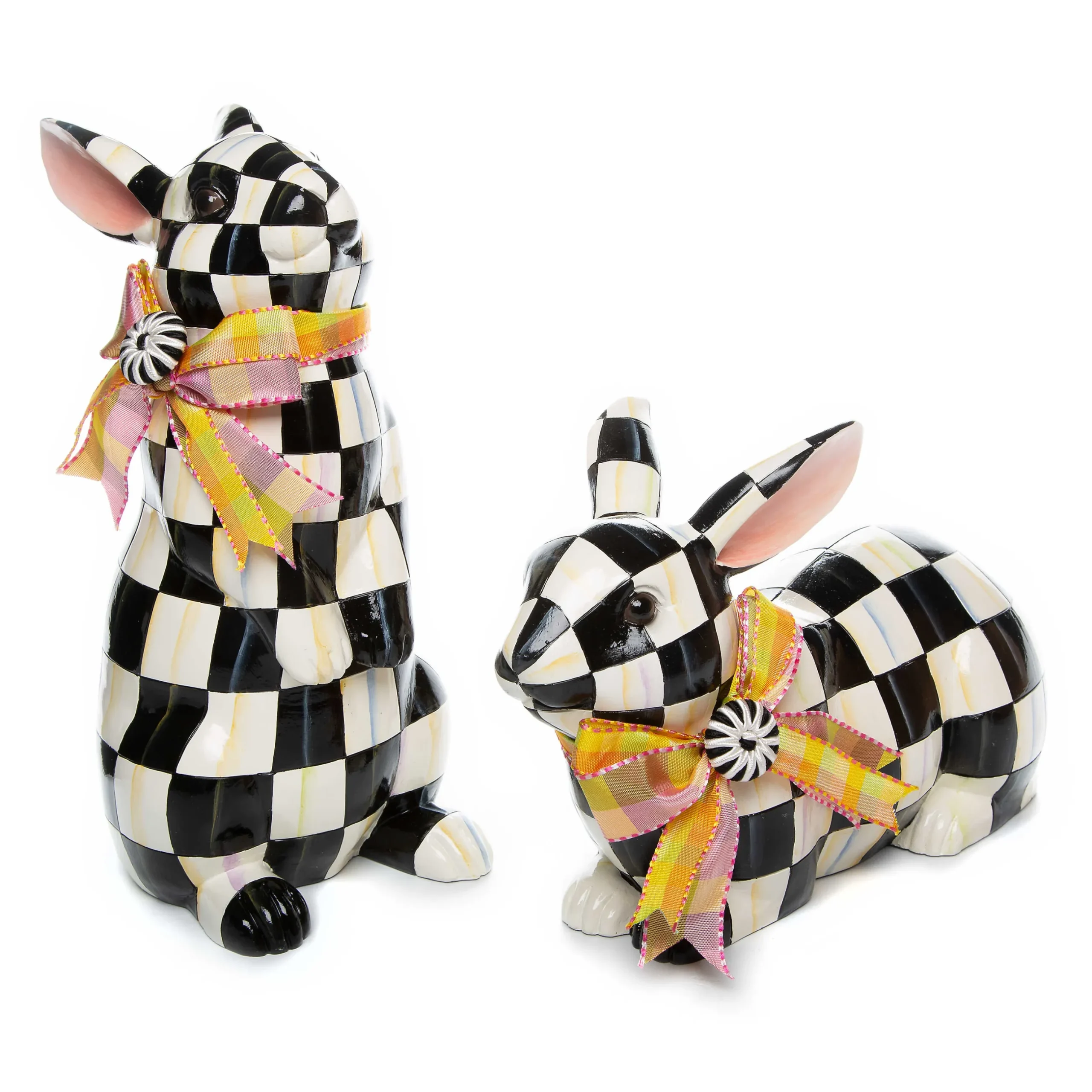 Hot MacKenzie-Childs Courtly Check Resting Bunny