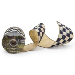 New MacKenzie-Childs Courtly Check 4" Ribbon