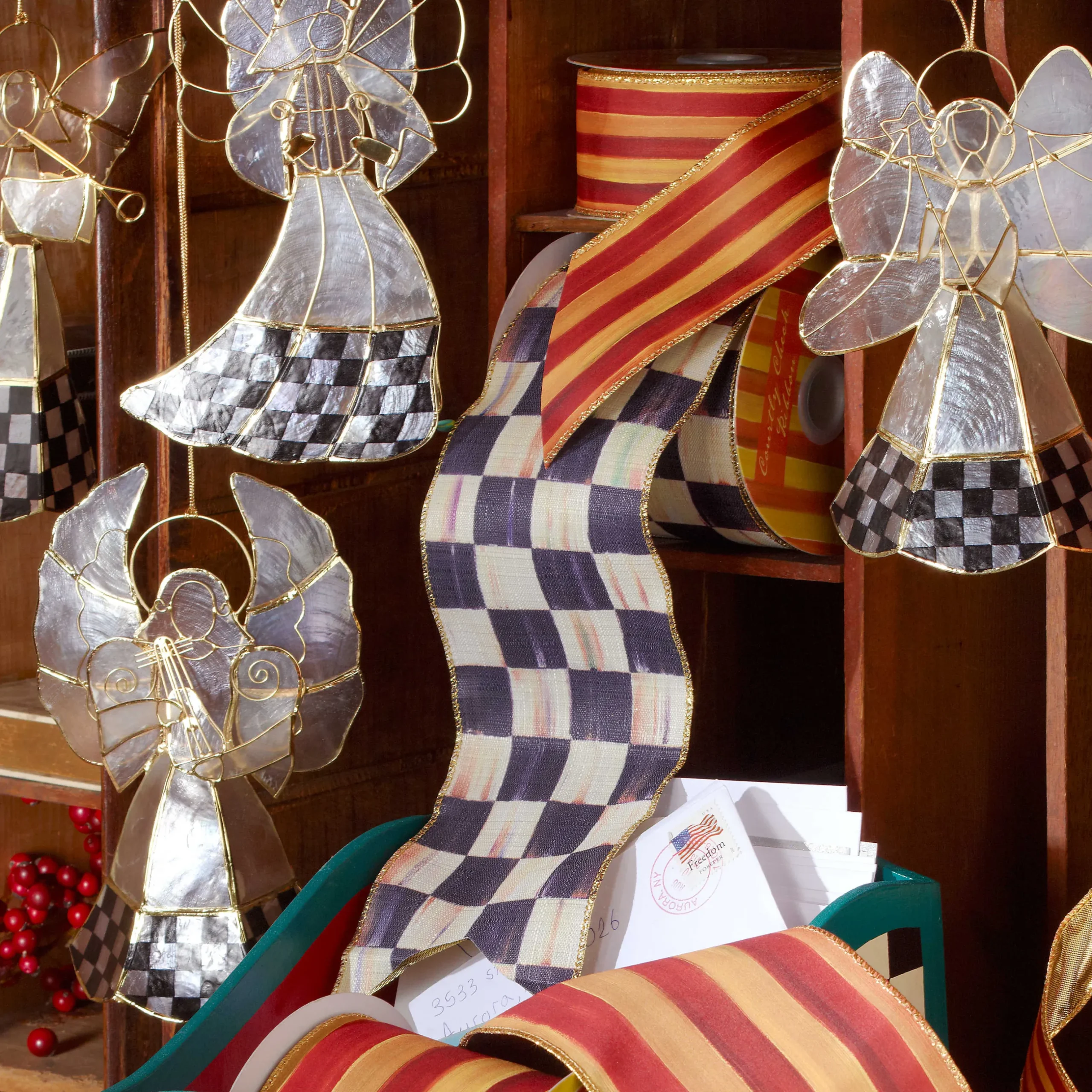 New MacKenzie-Childs Courtly Check 4" Ribbon