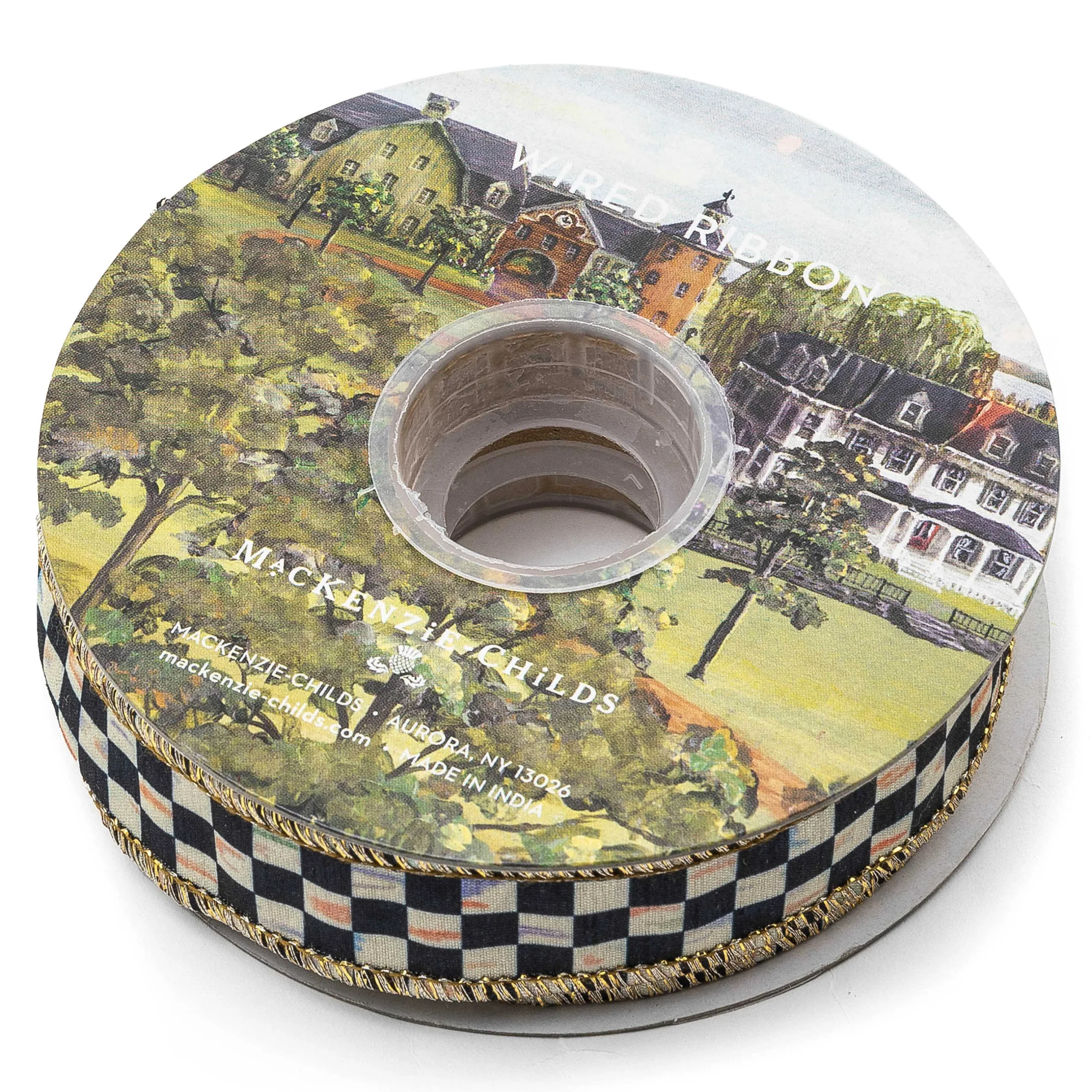 Hot MacKenzie-Childs Courtly Check 1" Ribbon