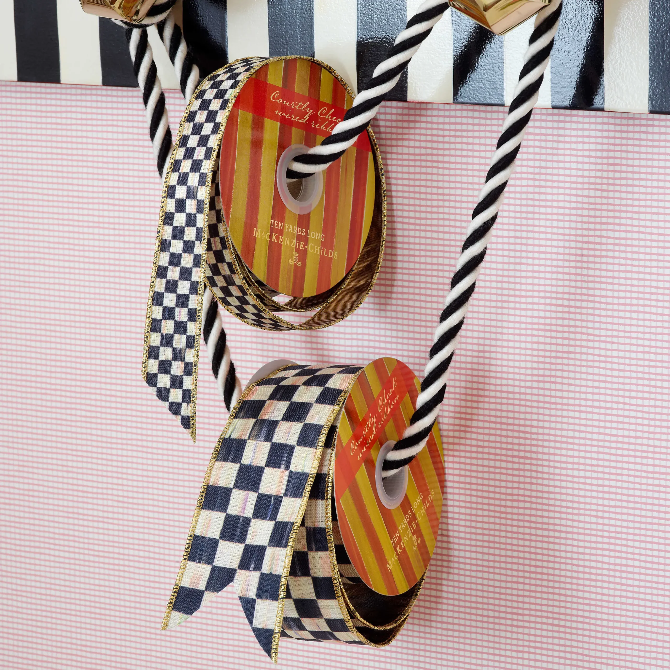 Best MacKenzie-Childs Courtly Check 2" Ribbon
