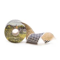 Hot MacKenzie-Childs Courtly Check 2.5" Ribbon - Ivory