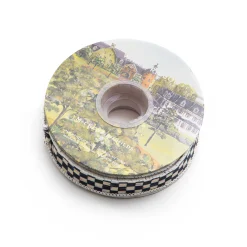 Hot MacKenzie-Childs Courtly Check 1" Ribbon - Ivory