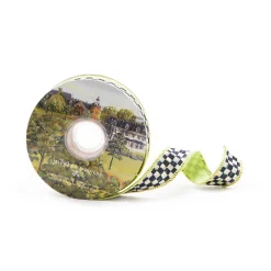 Best MacKenzie-Childs Courtly Check 1" Ribbon - Spring Green