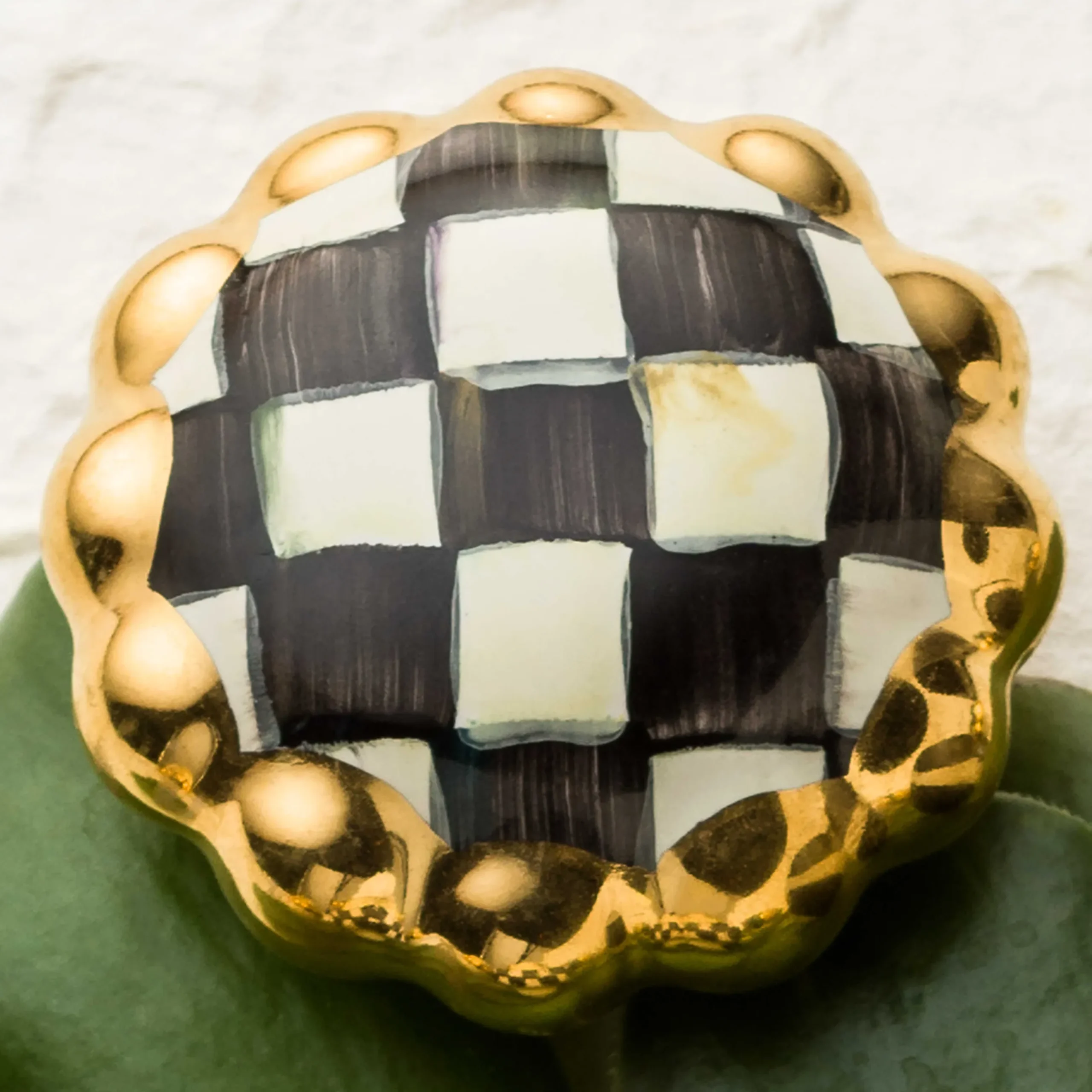 Clearance MacKenzie-Childs Courtly Check Round Knob