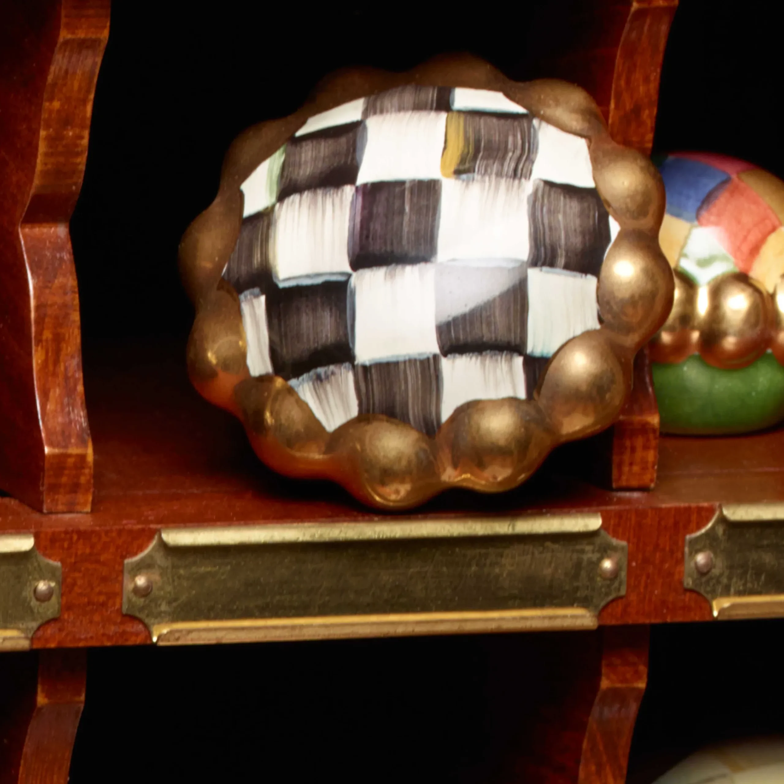 Clearance MacKenzie-Childs Courtly Check Round Knob