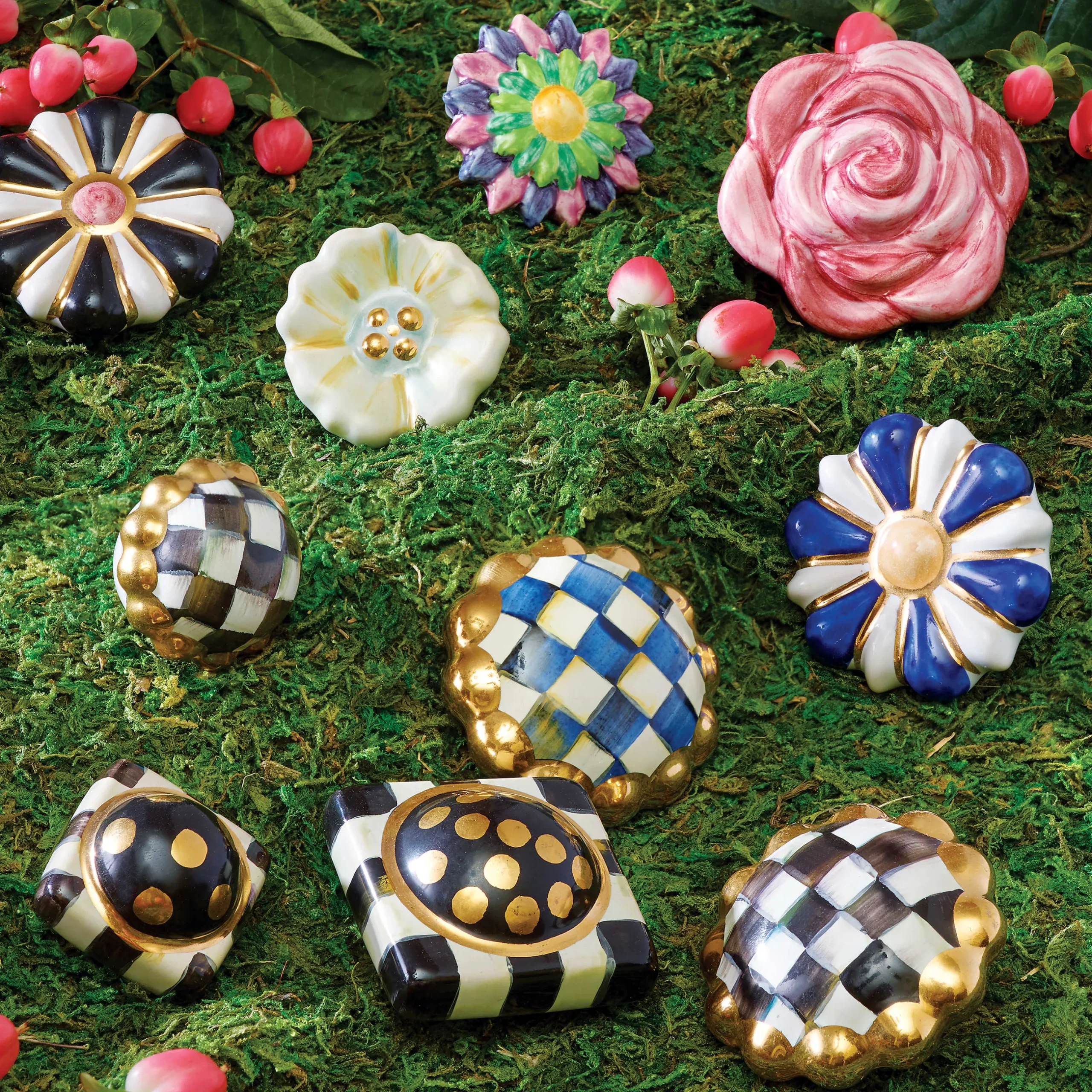 Clearance MacKenzie-Childs Courtly Check Round Knob