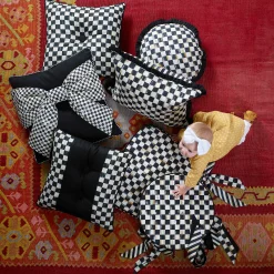 Best MacKenzie-Childs Courtly Check Ruffled Square Pillow