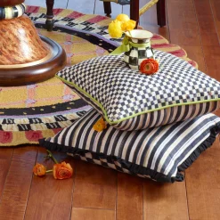 Best MacKenzie-Childs Courtly Check Ruffled Square Pillow