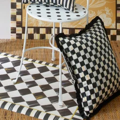 Best MacKenzie-Childs Courtly Check Ruffled Square Pillow
