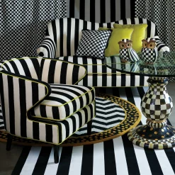 Best MacKenzie-Childs Courtly Check Ruffled Square Pillow