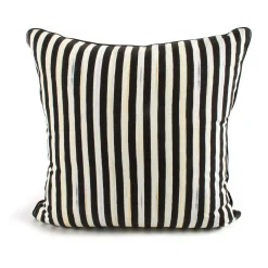 Discount MacKenzie-Childs Courtly Check Sash Pillow - Black