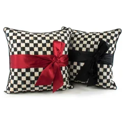 Online MacKenzie-Childs Courtly Check Sash Pillow - Red