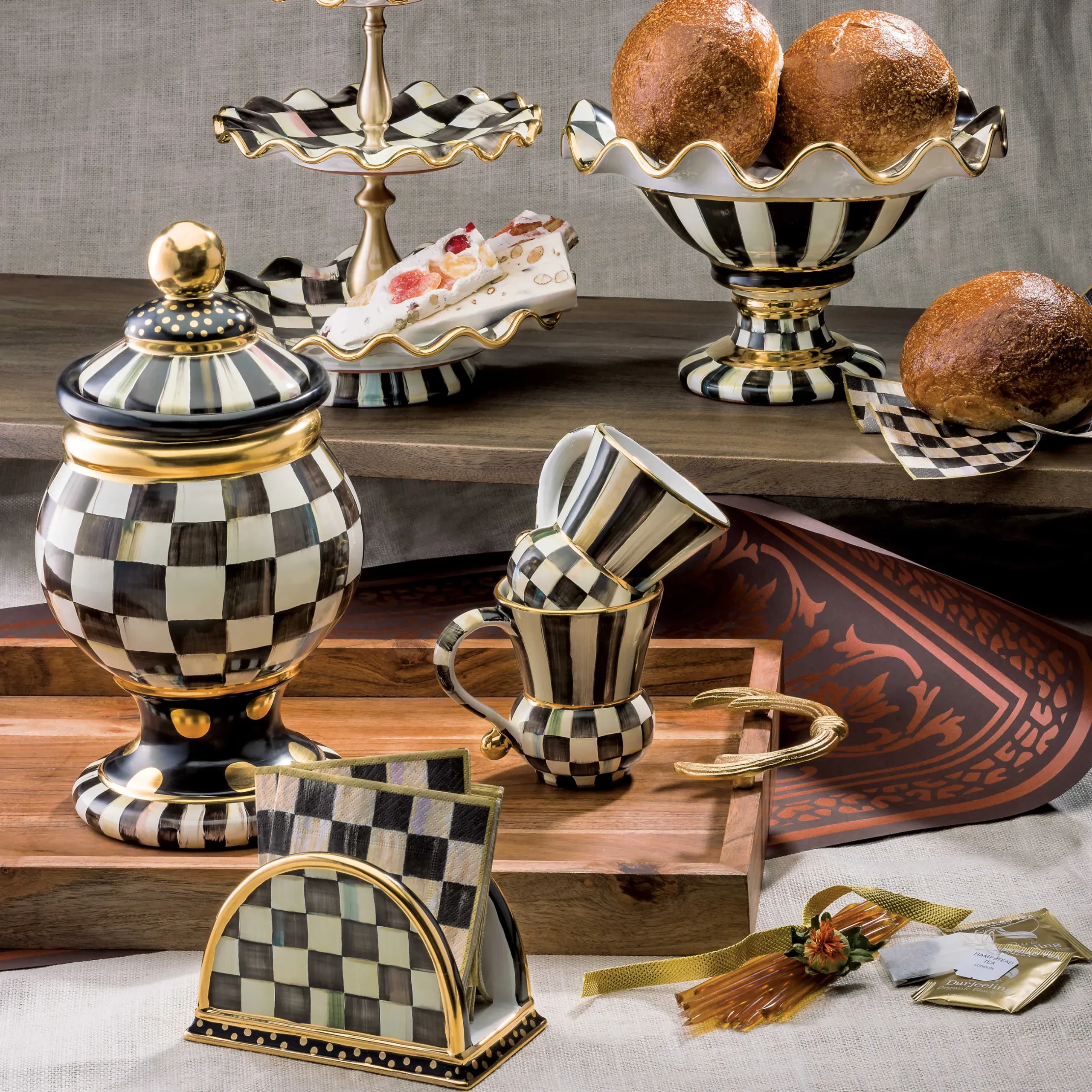 New MacKenzie-Childs Courtly Check Serving Platter
