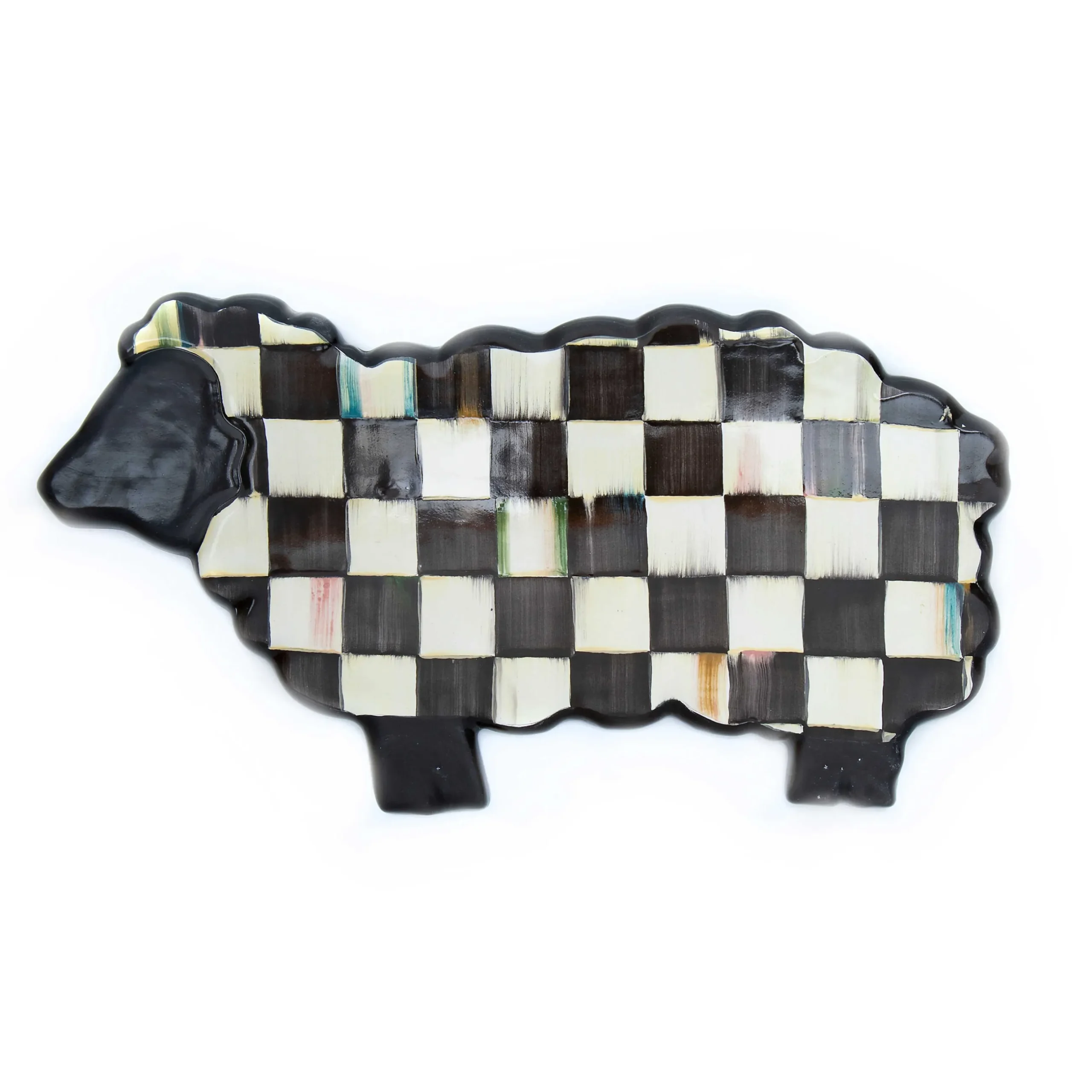 New MacKenzie-Childs Courtly Check Sheep Serving Board