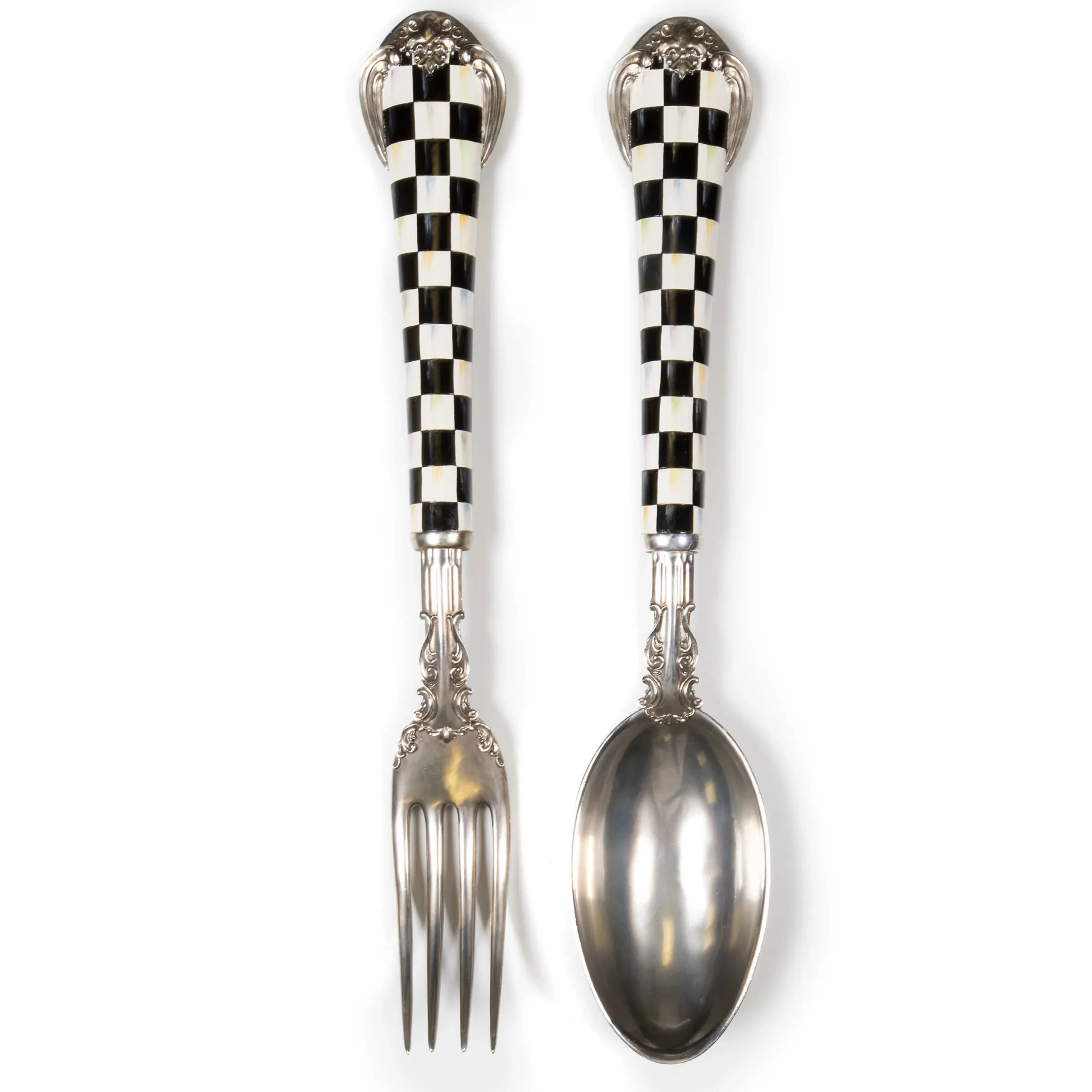 Outlet MacKenzie-Childs Courtly Check Spoon & Fork