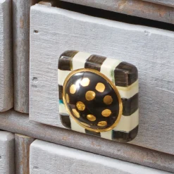 Online MacKenzie-Childs Courtly Check Square Knob