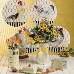 New MacKenzie-Childs Courtly Check Sunflower - Yellow