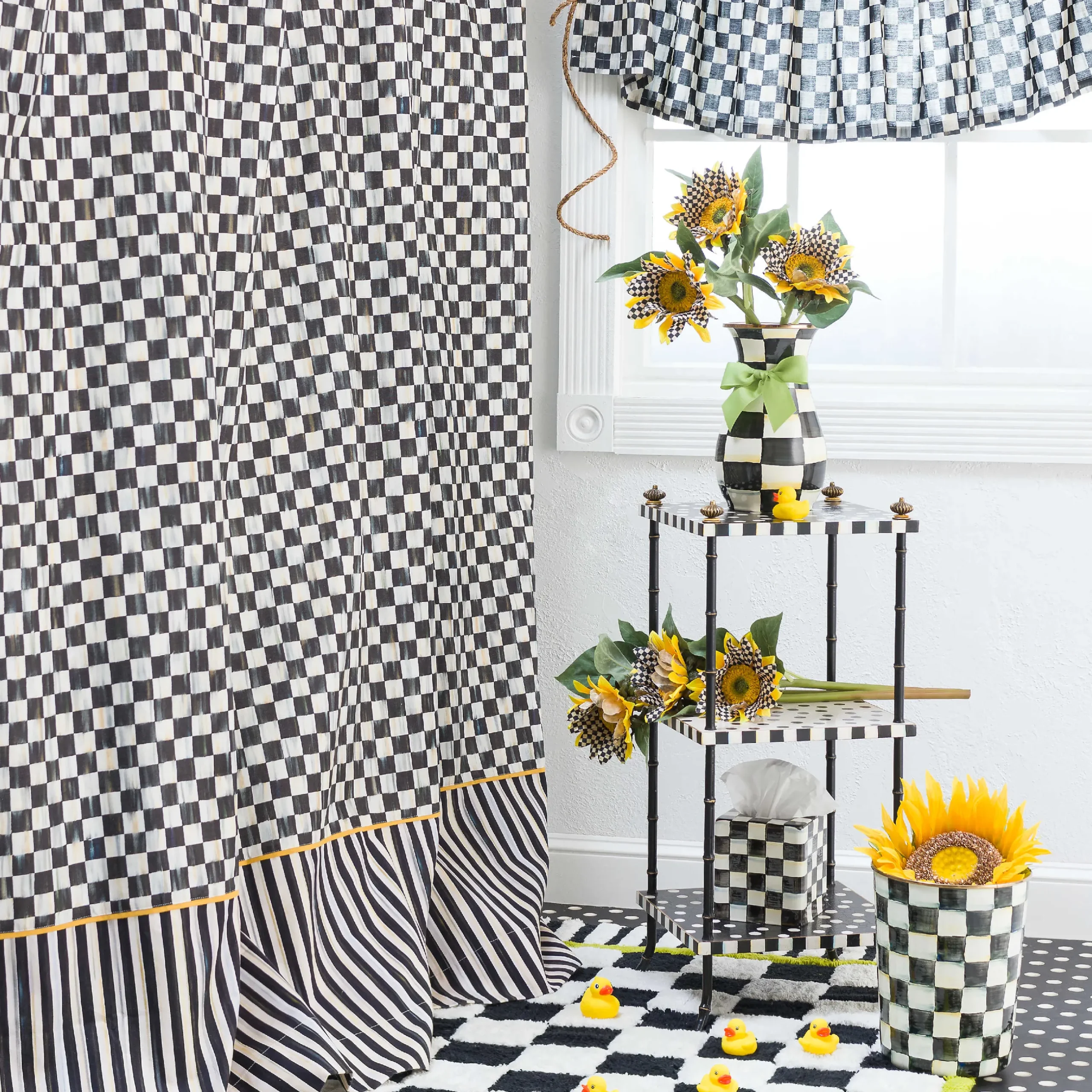 New MacKenzie-Childs Courtly Check Sunflower - Yellow