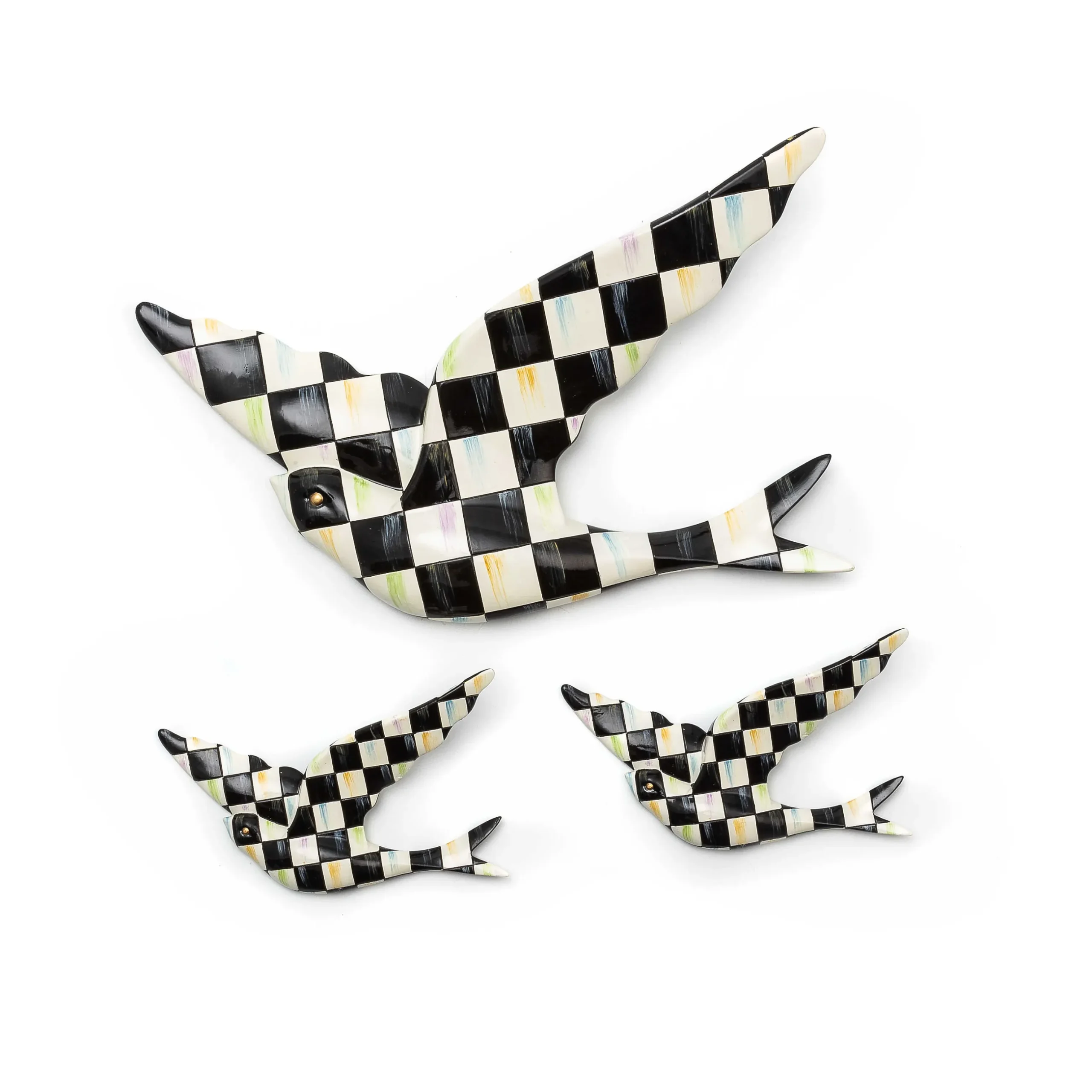 Outlet MacKenzie-Childs Courtly Check Swallowtail Duo Wall Decor