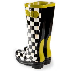 Clearance MacKenzie-Childs Courtly Check Wellies Planter