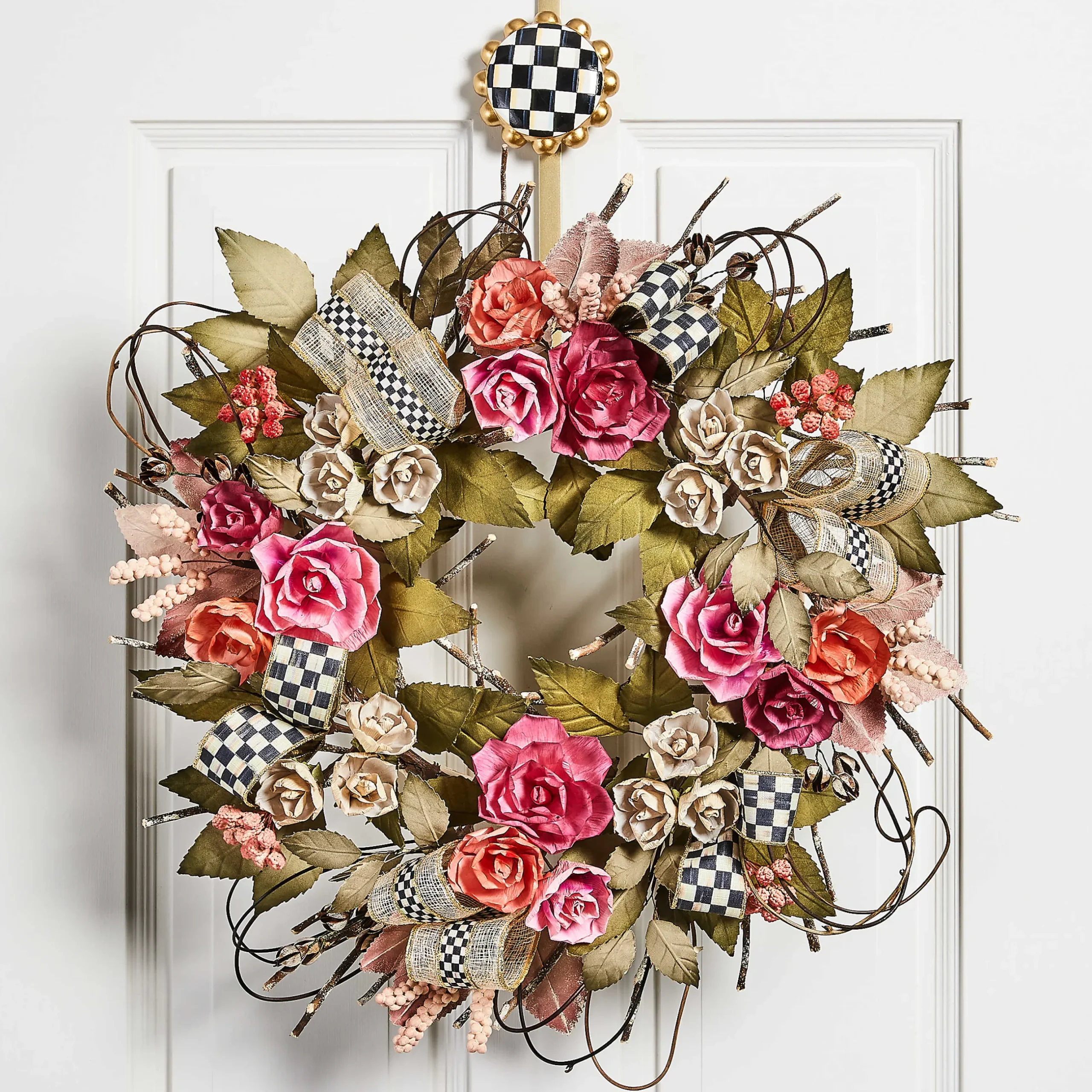 Best MacKenzie-Childs Courtly Check Wreath Hanger