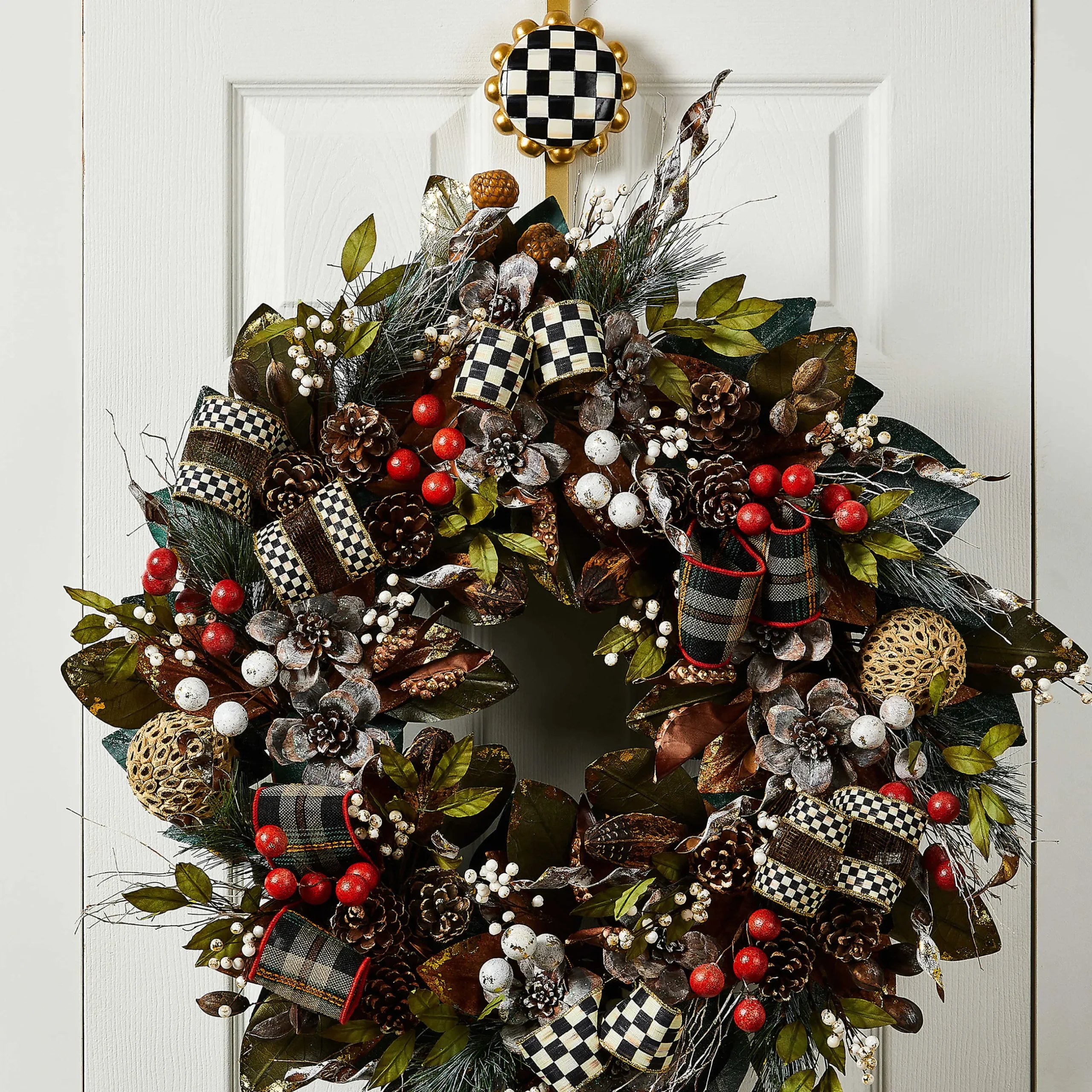 Best MacKenzie-Childs Courtly Check Wreath Hanger
