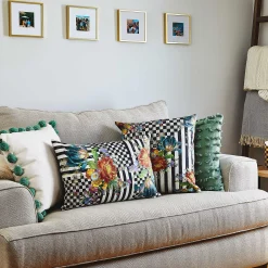 Hot MacKenzie-Childs Courtly Flower Market Lumbar Pillow