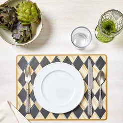 Discount MacKenzie-Childs Courtly Harlequin Cork Back Placemats - Set Of 4