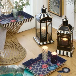 Outlet MacKenzie-Childs Courtly Stripe Candle Lantern - Small