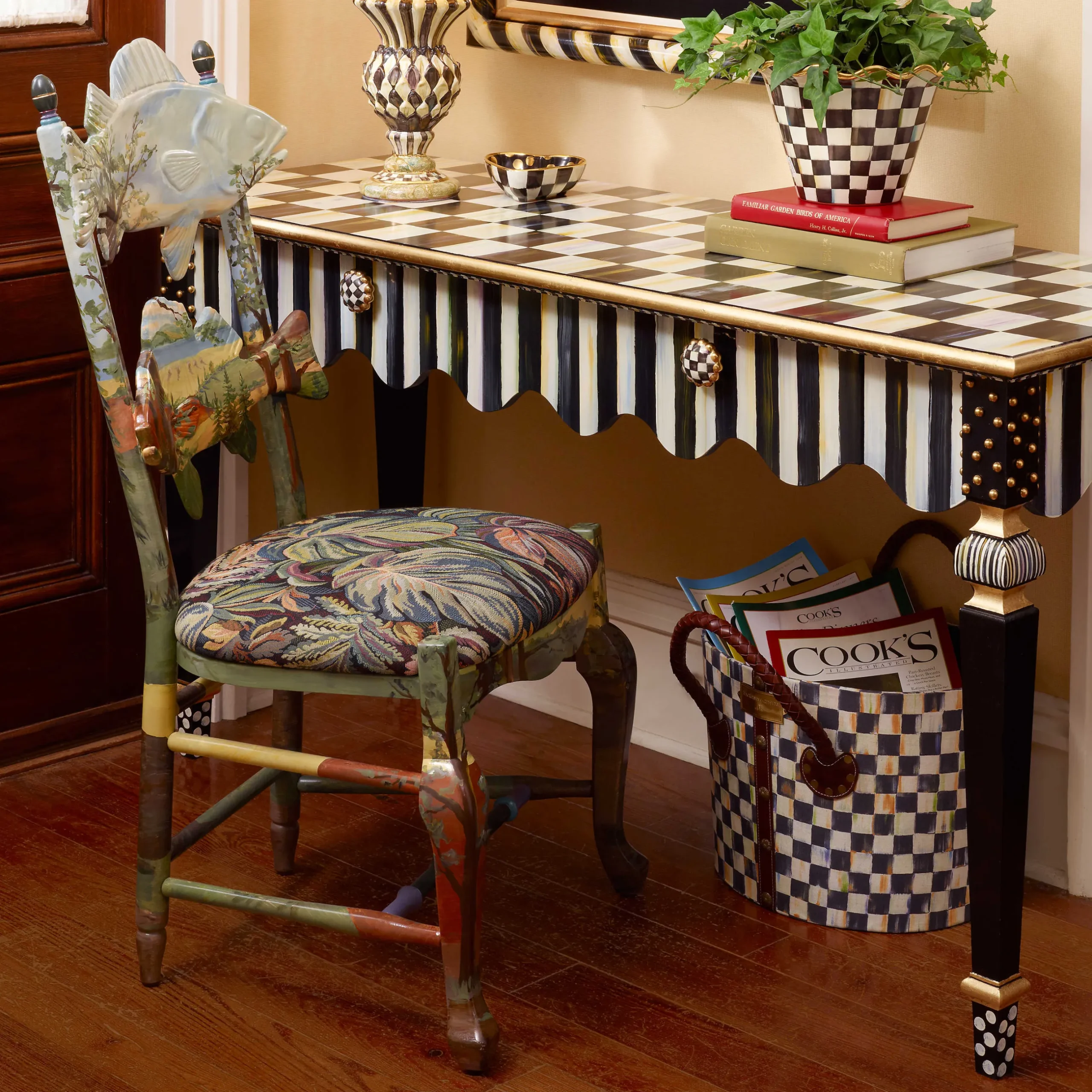 MacKenzie-Childs Courtly Stripe Console Table