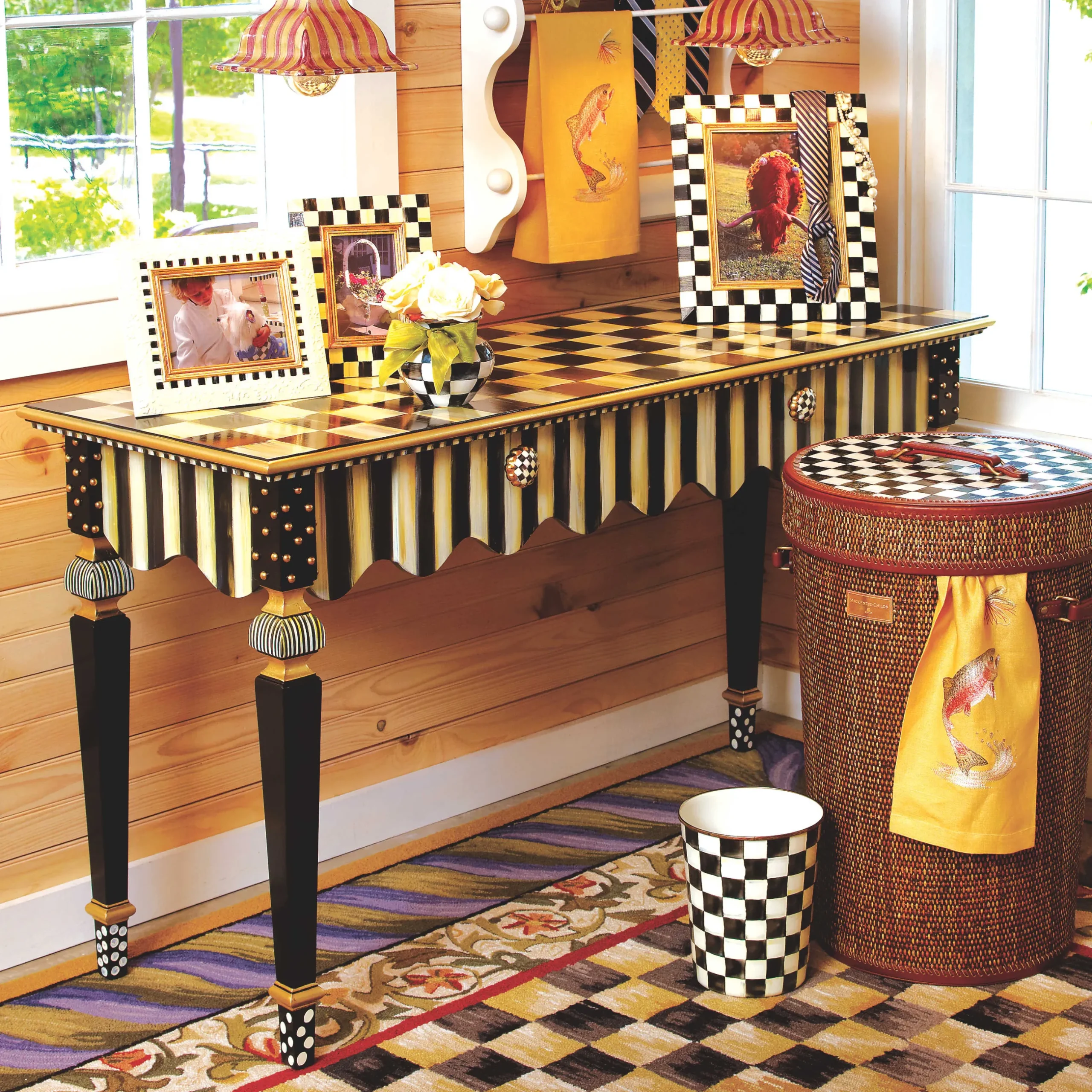 MacKenzie-Childs Courtly Stripe Console Table