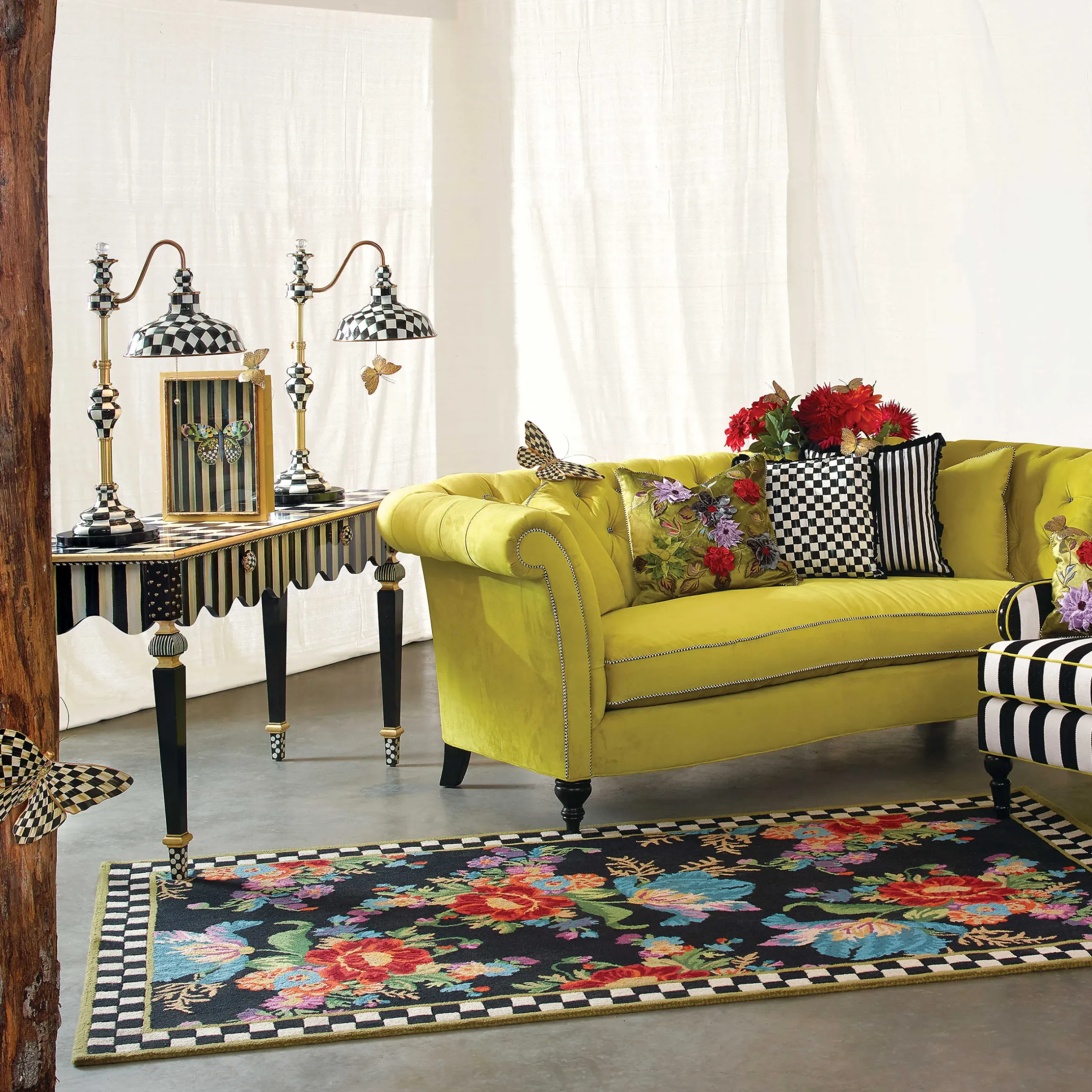 MacKenzie-Childs Courtly Stripe Console Table